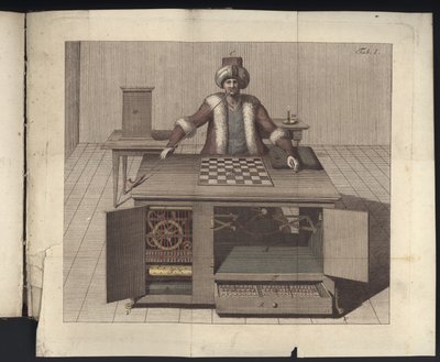 Planche I de Uber den Schachspieler des Herrn von Kempelen und dessen Nachbildung, Leipzig und Dresden: Joh. Gottl. Breitkopf, 1789 - German School
