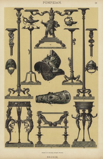 Pompéien, bronze - German School