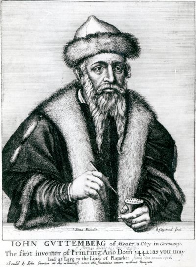 Portrait de Johannes Gutenberg - German School