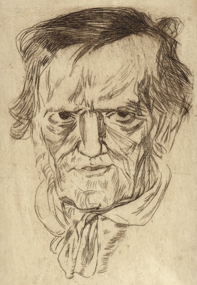 Portrait de Richard Wagner - German School
