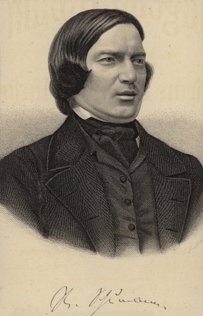 Portrait de Robert Schumann - German School