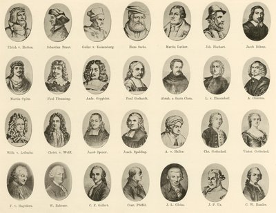 Portraits de célèbres Allemands de Ritter vom Deutschen Geiste - German School
