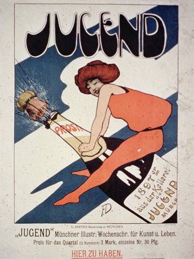 Affiche publicitaire pour Jugend, magazine hebdomadaire illustré pour l