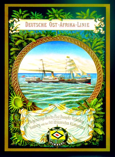 Affiche publicitaire pour la German East Africa Line, 1890 - German School