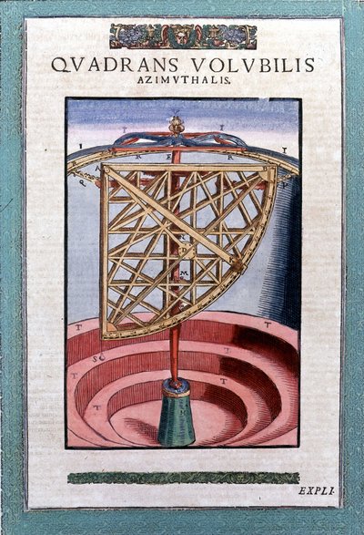Quadrant azimutal zodiacal dans "Astronomiae instituatae machanicia" par Tycho Brah (1546 - 1601), Wandsbeck - German School