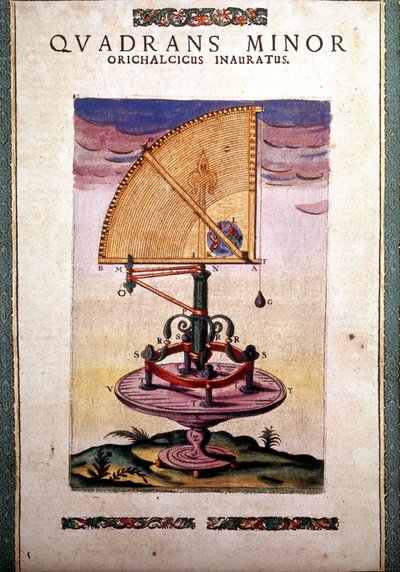 Quadrant azimutal zodiacal dans « Astronomiae instituatae machanicia » par Tycho Brah (1546 - 1601), Wandsbeck - German School
