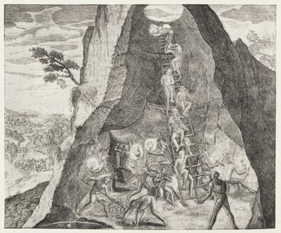 Image pittoresque des travailleurs dans les mines de Potosi, de 