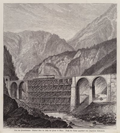 Viaduc ferroviaire sur la rivière Fella à Ponte di Muro, Frioul, Italie - German School