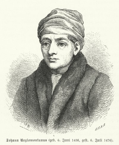 Regiomontanus, mathématicien et astronome de la Renaissance allemande (gravure) - German School