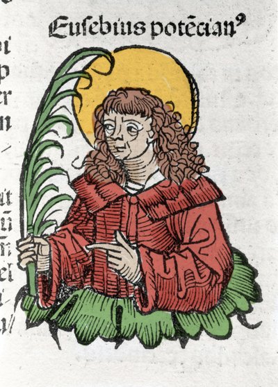 Représentation de Saint Eusèbe. Xylographie des « Chroniques de Nuremberg » par Hartmann Schedel - German School