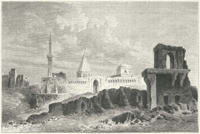 Ruines du palais des Seldjoukides à Konya, Turquie (gravure) - German School