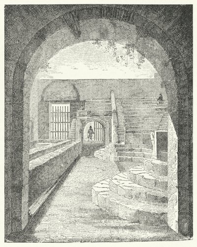 Ruines du Petit Théâtre de Pompéi (gravure) - German School