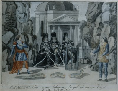 Scène de La Flûte enchantée de Wolfgang Amadeus Mozart - German School