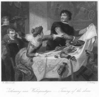 Scène de La Mégère apprivoisée - German School