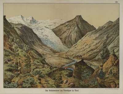 Glacier Schlatenkees sur le Venediger, Tyrol, Autriche - German School