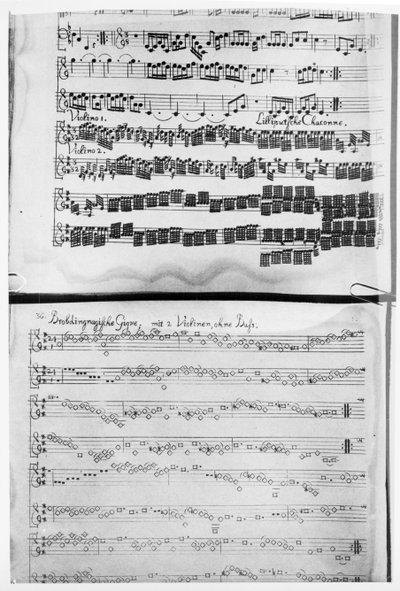 Partition de la Suite pour deux violons de Telemann, la 