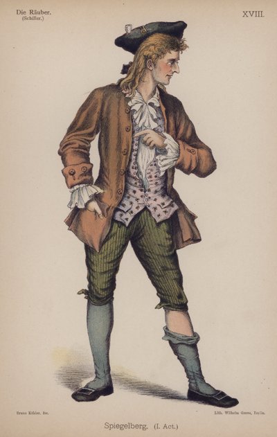 Spiegelberg, de Die Rauber (Les Brigands) de Friedrich Schiller - German School