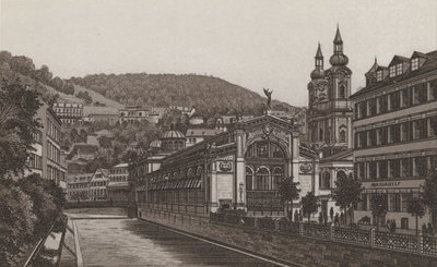 Colonnade de Sprudel (lithographie) - German School