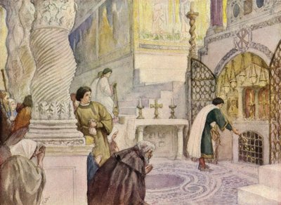 Saint François visitant le tombeau de l