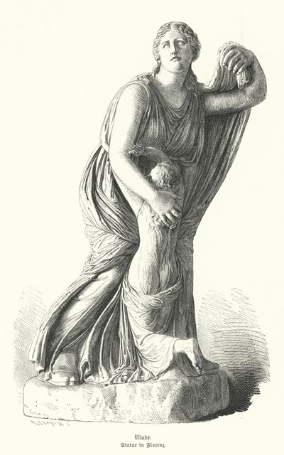 Statue de Niobé protégeant un de ses enfants d