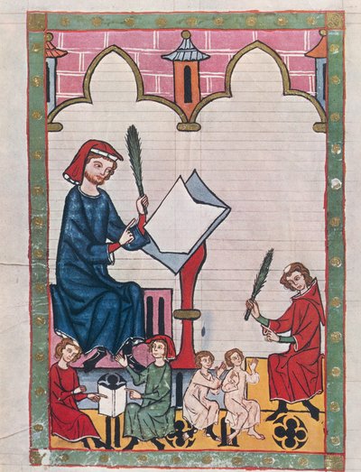 Étudiants dans un monastère, de 