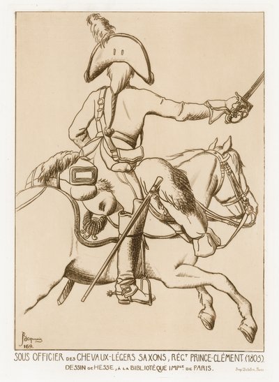 Sous-officier des chevau-légers de Saxe, Régiment du Prince Clément - German School