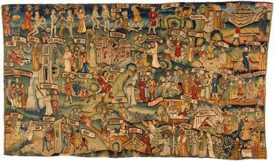 Tapisserie représentant trente-six scènes de l