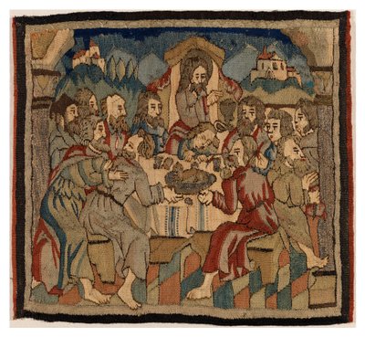 Panneau de tapisserie avec des scènes de la Passion d