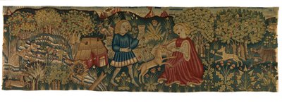 Bande de tapisserie représentant la Vierge et la Licorne - German School