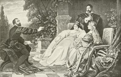 Tasso et les deux Éléonores (gravure) - German School