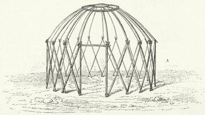 Cadre de tente tatare (gravure) - German School