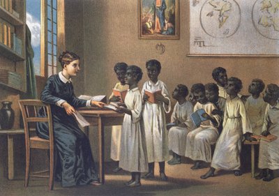 Enseignant avec des élèves, 1880 - German School