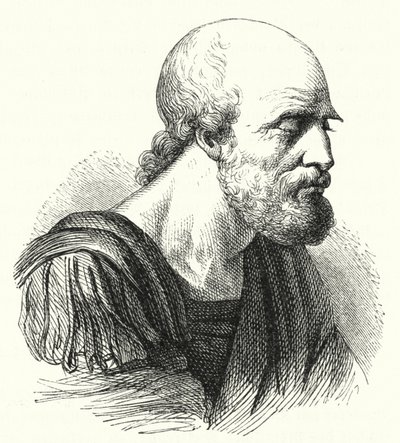 Le général byzantin Bélisaire en vieil homme - German School