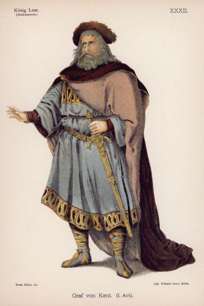 Le Duc de Kent, de King Lear de Shakespeare - German School