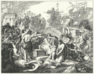 Les Juifs emmenés en captivité à Babylone - German School
