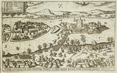 La Ville de Tokay reprise aux Turcs par Herr Schwendi en 1565, illustration tirée d