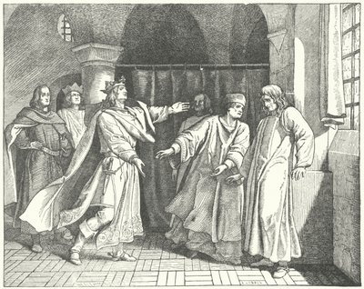La réconciliation de Louis IV et Frédéric le Bel, prétendants rivaux au trône allemand - German School