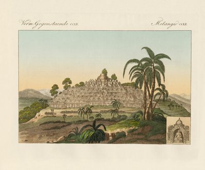 Le temple de Bouddha de Borobudur à Java - German School
