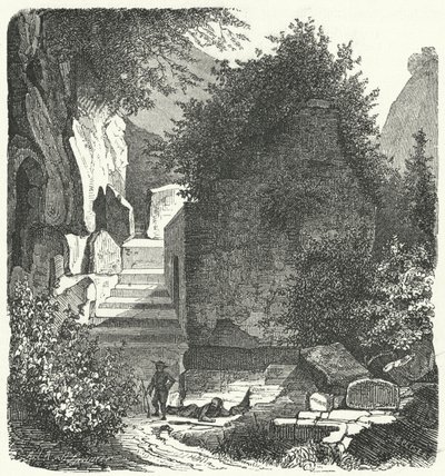 Tombeau du poète romain Virgile, Posillipo, Naples - German School