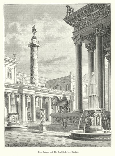 Colonne et forum de Trajan, Rome - German School