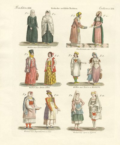 Costumes nationaux turcs - German School