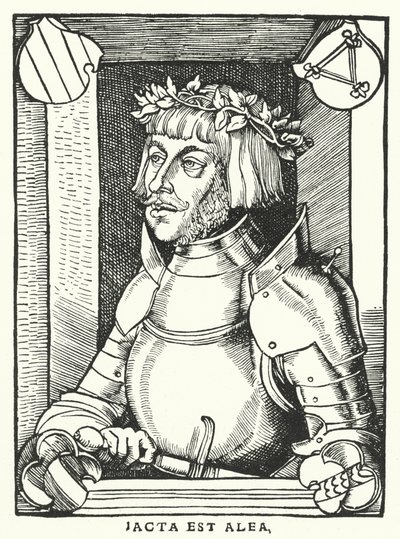 Ulrich von Hutten, érudit, poète, satiriste et réformateur protestant allemand (gravure) - German School