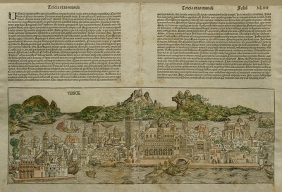 Vue de Venise, illustration du Liber Chronicarum par Hartmann Schedel publiée à Nuremberg, 1493 - German School