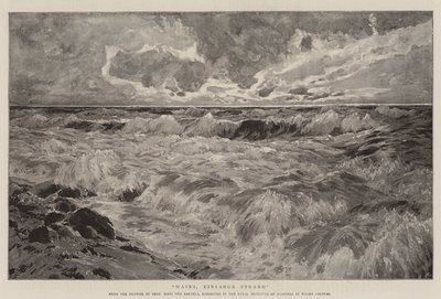 Vagues, Einsamor Strand (lithographie) - German School