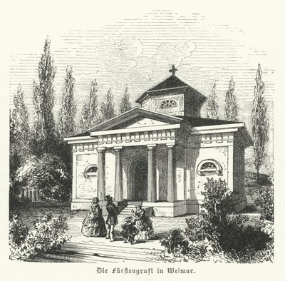 Weimarer Fürstengruft, chapelle funéraire des ducs de Saxe-Weimar-Eisenach et lieu des tombes de Johann Wolfgang Goethe et Friedrich Schiller - German School