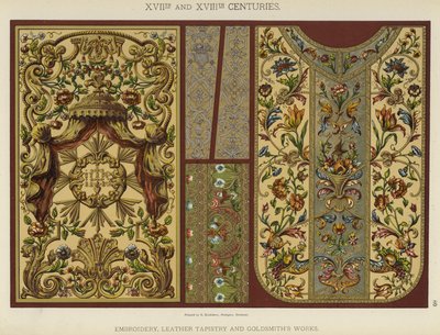 XVIIe et XVIIIe siècles, broderie, tapisserie en cuir et orfèvrerie - German School