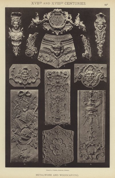 XVIIe et XVIIIe siècles, travail du métal et sculpture sur bois - German School