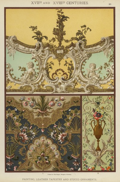 XVIIe et XVIIIe siècles, peinture, tapisserie en cuir et ornements en stuc - German School