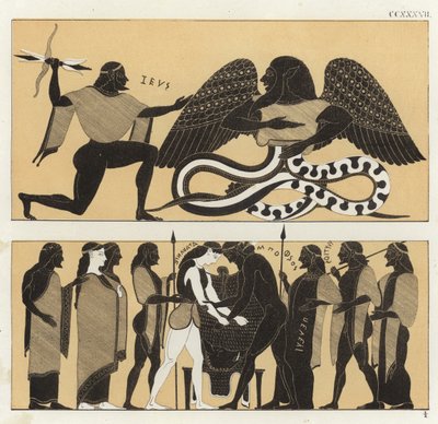 Zeus avec Typhon et la chasse calydonienne - German School