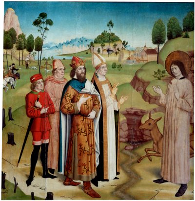 Saint Gilles et le roi Wamba à la chasse royale, c1470-1480 - German master.